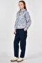 Geometric Pattern Jacket Indigo - 2