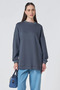 Off-Shoulder Rayon Sweatshirt Ocean Leather - 2
