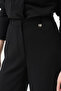 Basic Wide Leg Crepe Trousers Black - 6