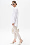 Optical White Shirt Collar Basic Poplin Tunic - 2
