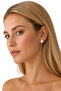 Square Baguette Stone Gold Stud Earrings - 2