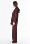 Hooded Detailed Knitwear Set Brown - 3