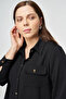 Gold Buttoned Long Tunic Black - 7