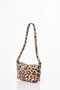 Geantă de umăr cu model leopard maro - 3