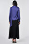 Shawl Collar Satin Stylish Blouse Parliament - 4