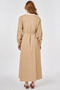 100% Cotton Piece Stitched Dress Beige - 4