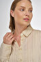 Stripe Pattern Lyocell Tunic Light Gray - 7