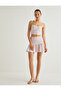 Thin Strap Crop Top with Heart Neckline - 2