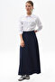 Basic Flared Skirt Navy Blue