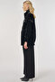 Shiny Looking Mock Neck Jacket Black - 4