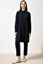 Hidden Pat Basic Long Tunic Navy Blue