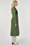 Trench Coat with Embroidery Detail Forest Green - 7