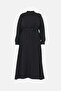 Patterned Lyocell Viscose Dress Black