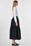 Floral Patterned Ruffle Skirt Black - 5