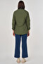 Embossed Pattern Jacket Forest Green - 5