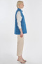 Hotfix Printed Embossed Pattern Vest Indigo - 5