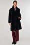 Thick Collar Plush Coat Black - 2