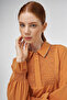 Stone Embroidered Shirt Collar Natural Fabric Tunic Amber - 7