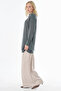 Turtleneck Basic Viscose Knitwear Tunic Mildew Green - 4