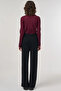 Lace Detailed Viscose Knitwear Trousers Black - 4