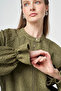 Reglan Sleeve Embossed Jacket Khaki - 8