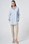 Shirt Collar Basic Poplin Tunic Ice Blue - 2