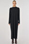 Reglan Sleeve Knitwear Dress Black - 2