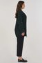Leopard Pattern Viscose Jacket Forest Green - 6