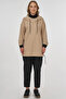 Hooded Three Thread Sweatshirt Beige - 2