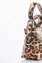 Geantă de umăr cu model leopard maro - 5