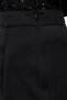 High Waist Satin A-Line Skirt Black - 6