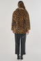 Leopard Pattern Plush Coat Beige - 5
