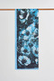 Floral Pattern Viscose Shawl Blue