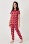 100% Cotton Crew Neck Short Sleeve Pajamas Set Girl's Suit6651004 - 2