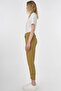Stitch Detailed Crepe Trousers Khaki - 3