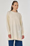 Sequin Detailed Knitwear Tunic Cream - 2