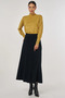 Viscose Knit Skirt with Stitch Detail Black