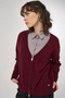 Zippered Knitwear Cardigan Claret Red - 7