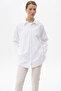 Optical White Shirt Collar Basic Poplin Tunic - 4