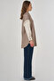 Tasseled Plaid Pattern Tunic Camel - 5