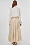 Lace-Up Muslin Skirt Cream - 5