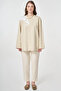 Baskı Detaylı Örme Sweatshirt Krem - 2