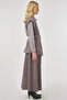 Suede Skirt Suit with Belt Detail Smoked - 5
