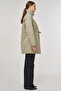 Stand Collar Anorak Coat Light Brown - 6