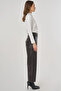 Çima Stitched Faux Leather Trousers Dark Brown - 7