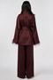 Otriş Detailed Satin Double Suit Burgundy - 5