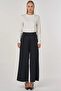 High Waist Wide Leg Trousers Black - 3