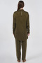 Pocket Detail Lyocell Viscose Two-Piece Set Dark Khaki - 4