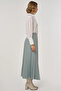 Pleated Satin Skirt Ice Green - 6