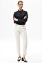Carrot Cut Basic Trousers Ecru - 2